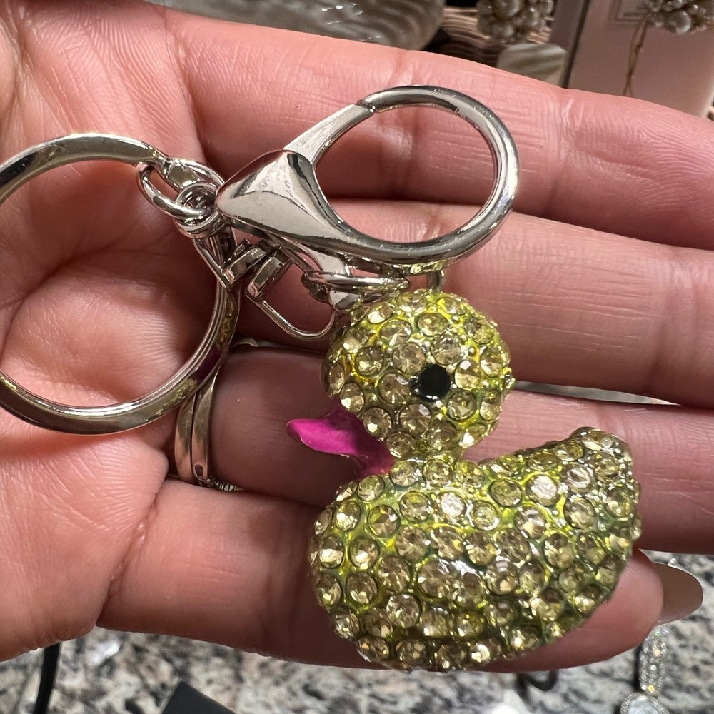 Crystal Duck Keychain